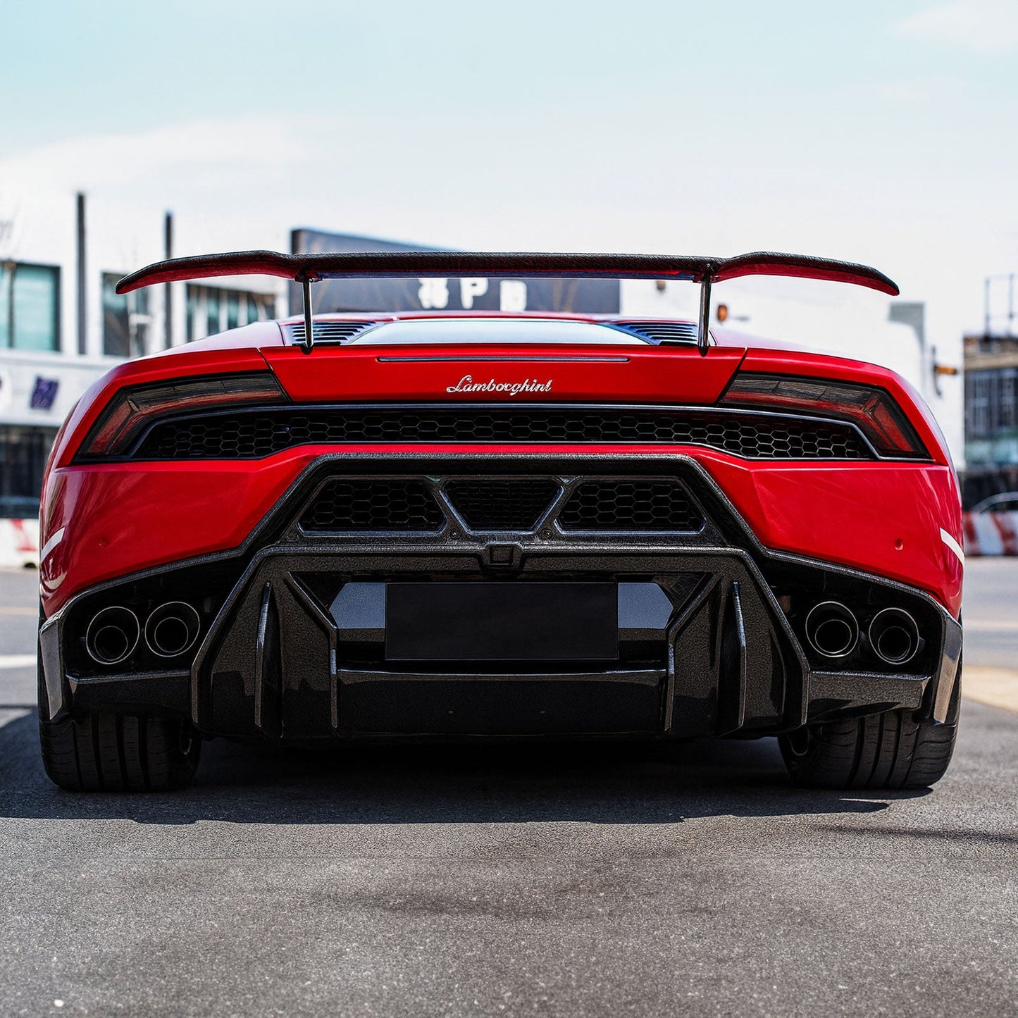 V Style Forged Carbon Fiber Rear Diffuser for Lamborghini Huracan LP 610