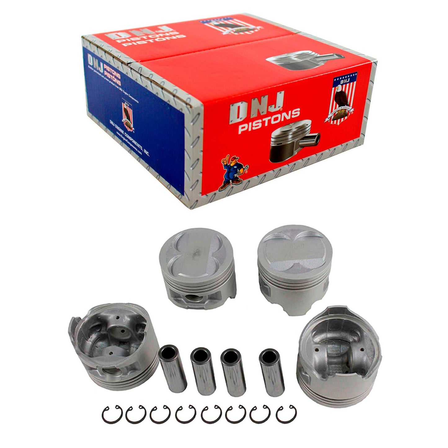 Piston Set 1990-1992 Geo,Toyota 1.6L (Oversizes Available)