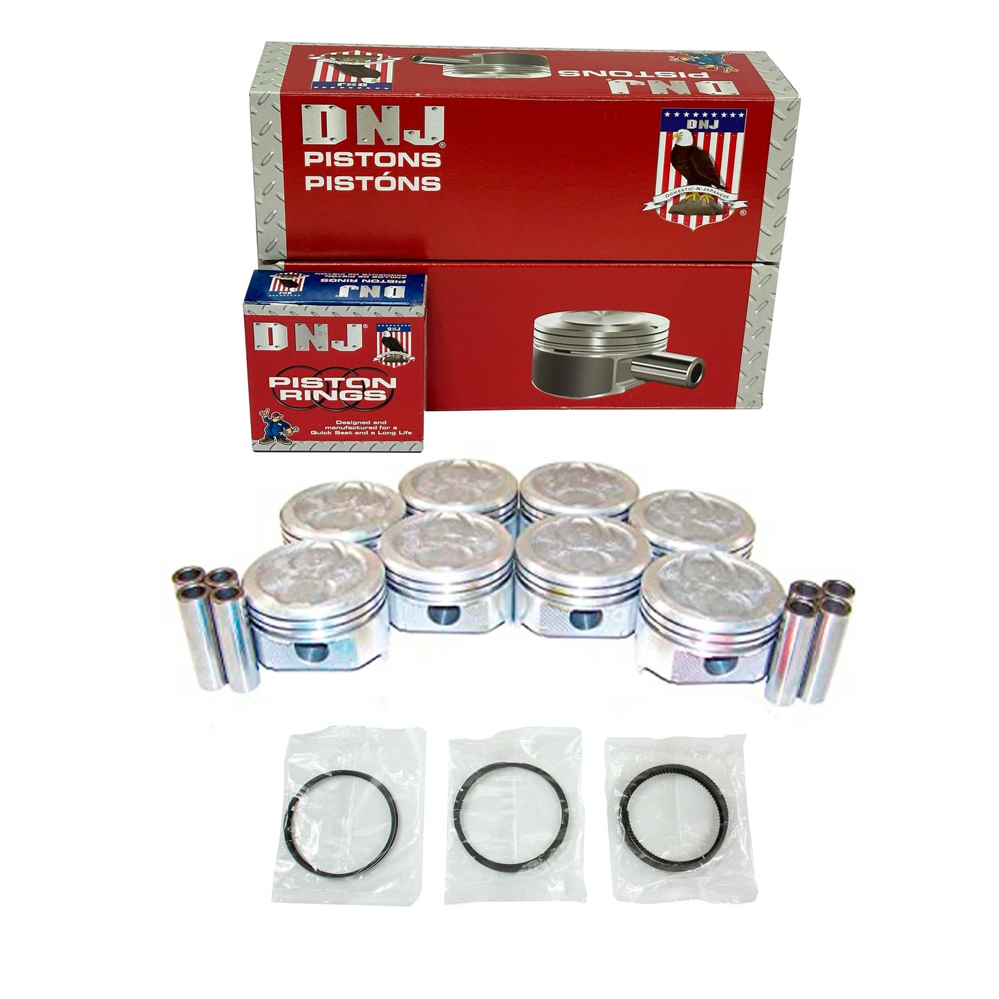 Piston and Ring Set 1967-1995 AM General, Buick, Cadillac, Chevrolet, GMC, Oldsmobile, Pontiac 5.7L