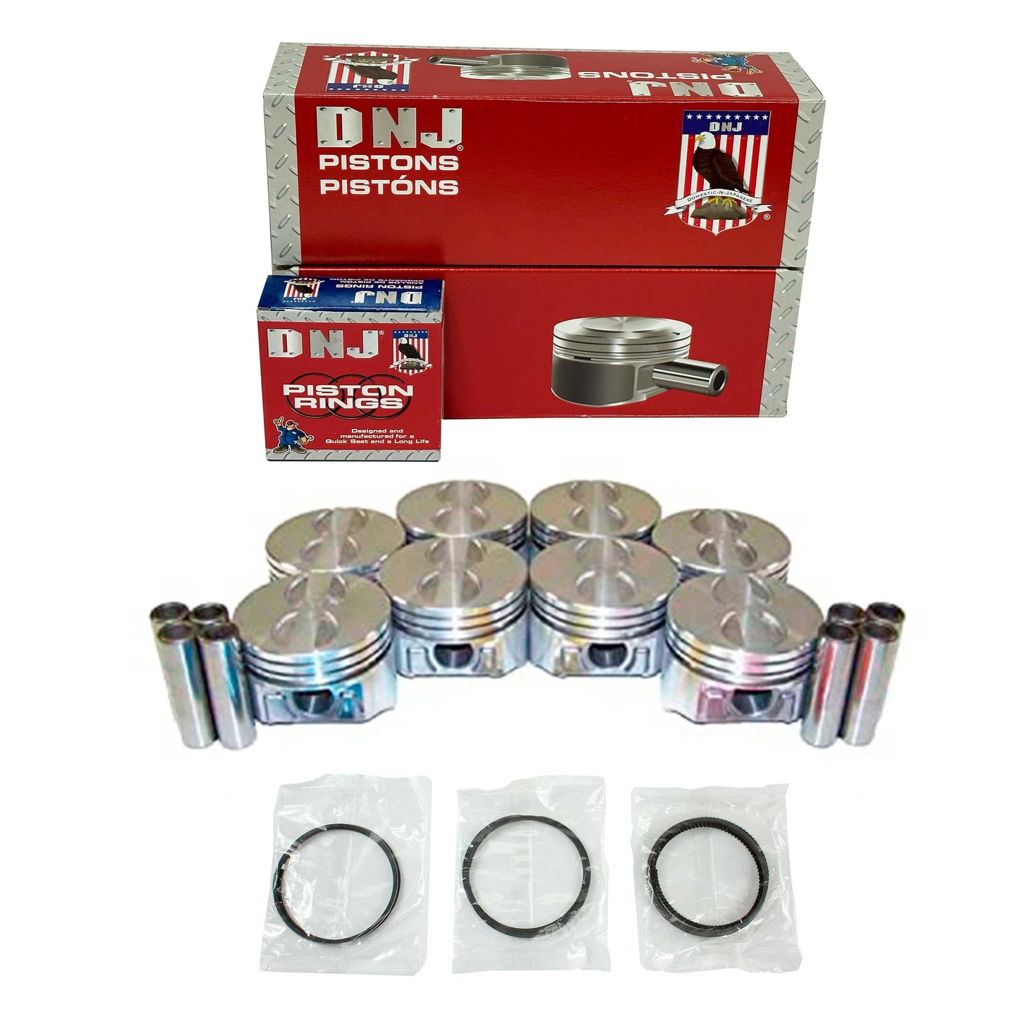 Piston and Ring Kit 1980-2002 GM 5.0L V8