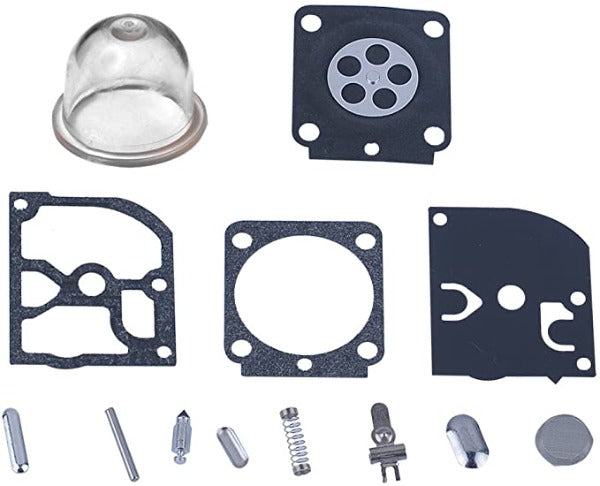 Hipa RB-100 Carburetor Rebuild Kit for STIHL FS55 FS38 BG45 HS45 MM55 & Mini Tiller 4137 EMU Trimmer Blower with Primer Bulb