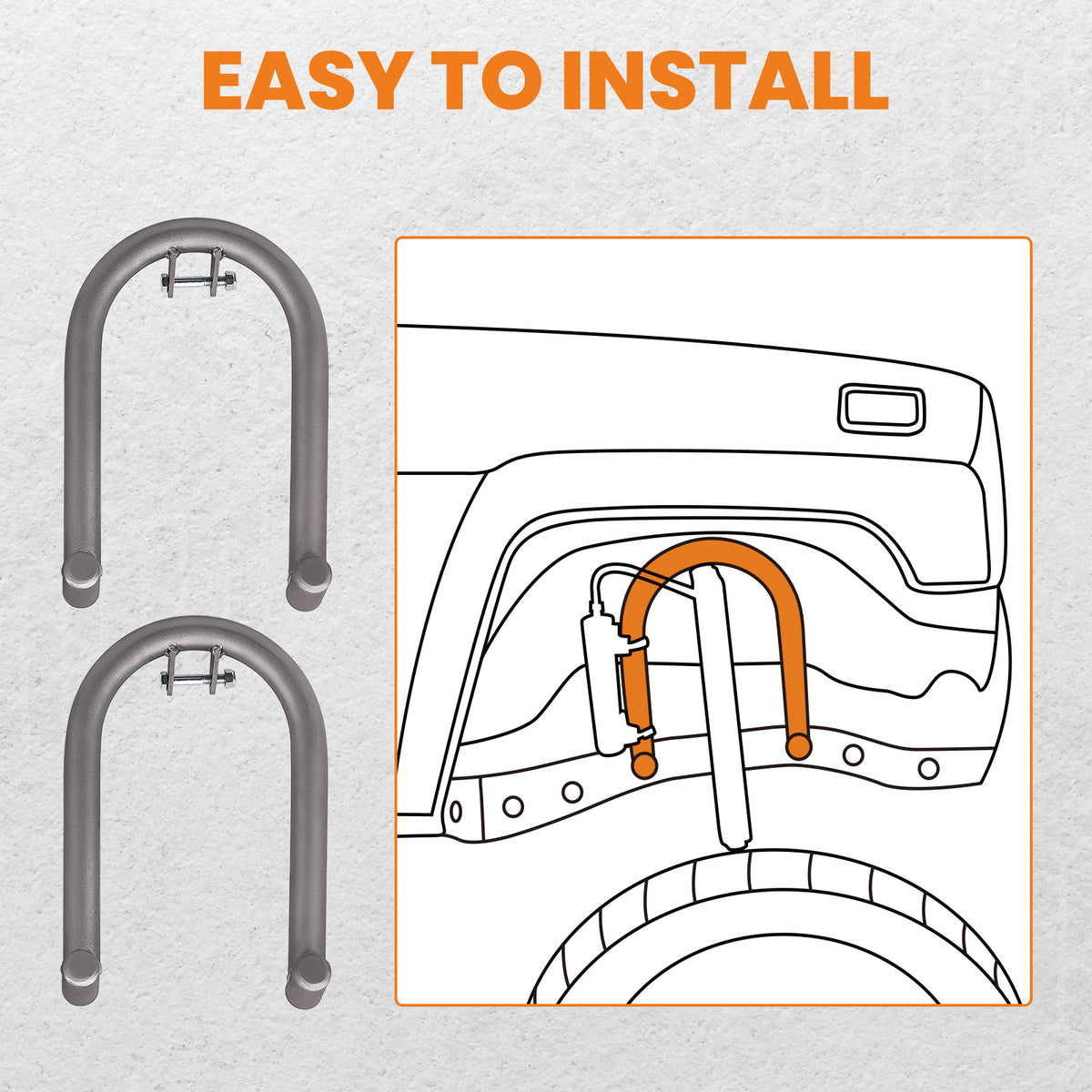 New Universal Shock Hoop Kit compatible For Toyota Pickup 110164-1-KIT