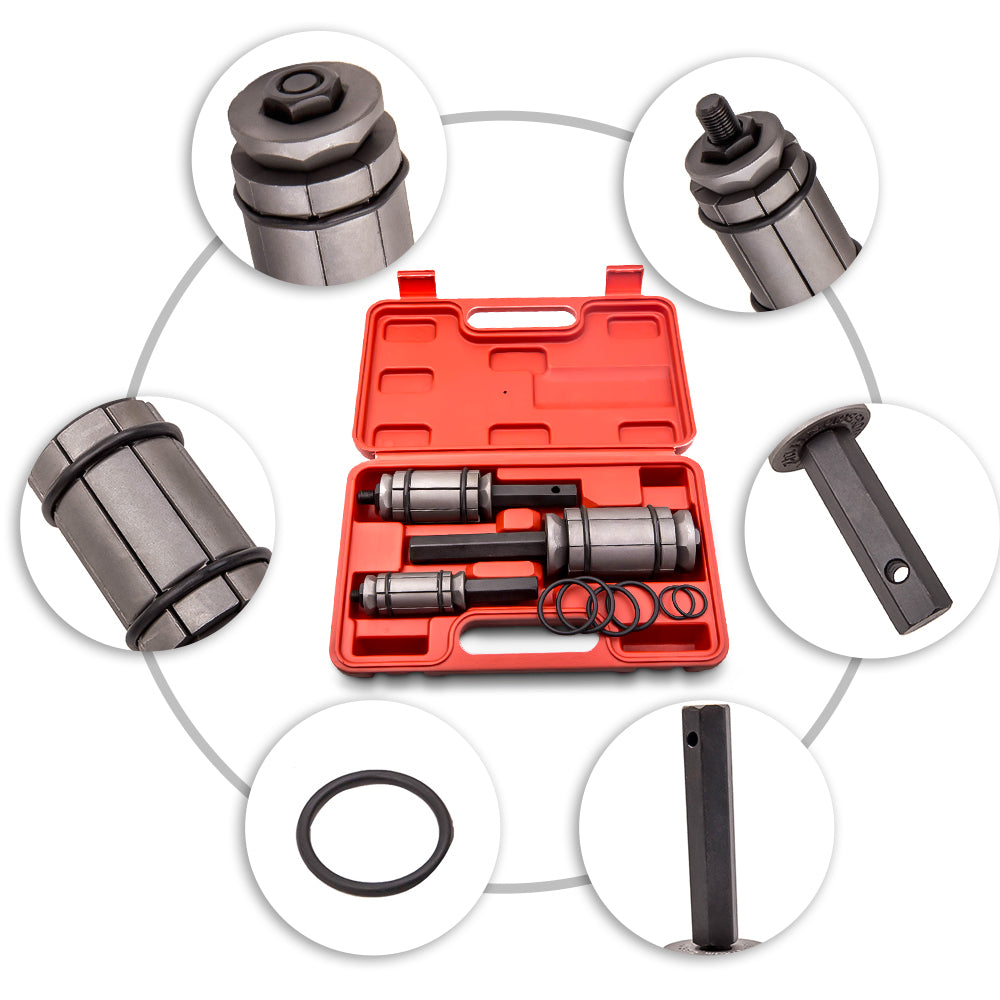 Tail Pipe Tube Exhaust Muffler Expander Spreader Tool Kit Set 1-1/18inch 3-1/2inch