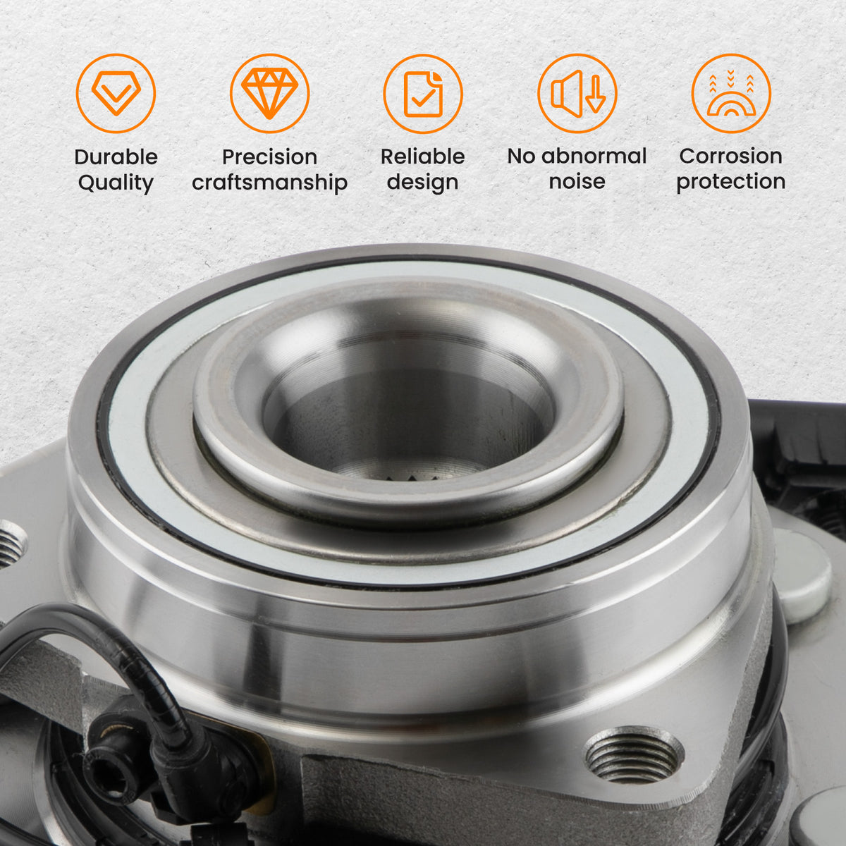 2PC Front Wheel Bearing Hub Pair compatible For Chevy GMC Silverado Sierra Yukon Cadillac