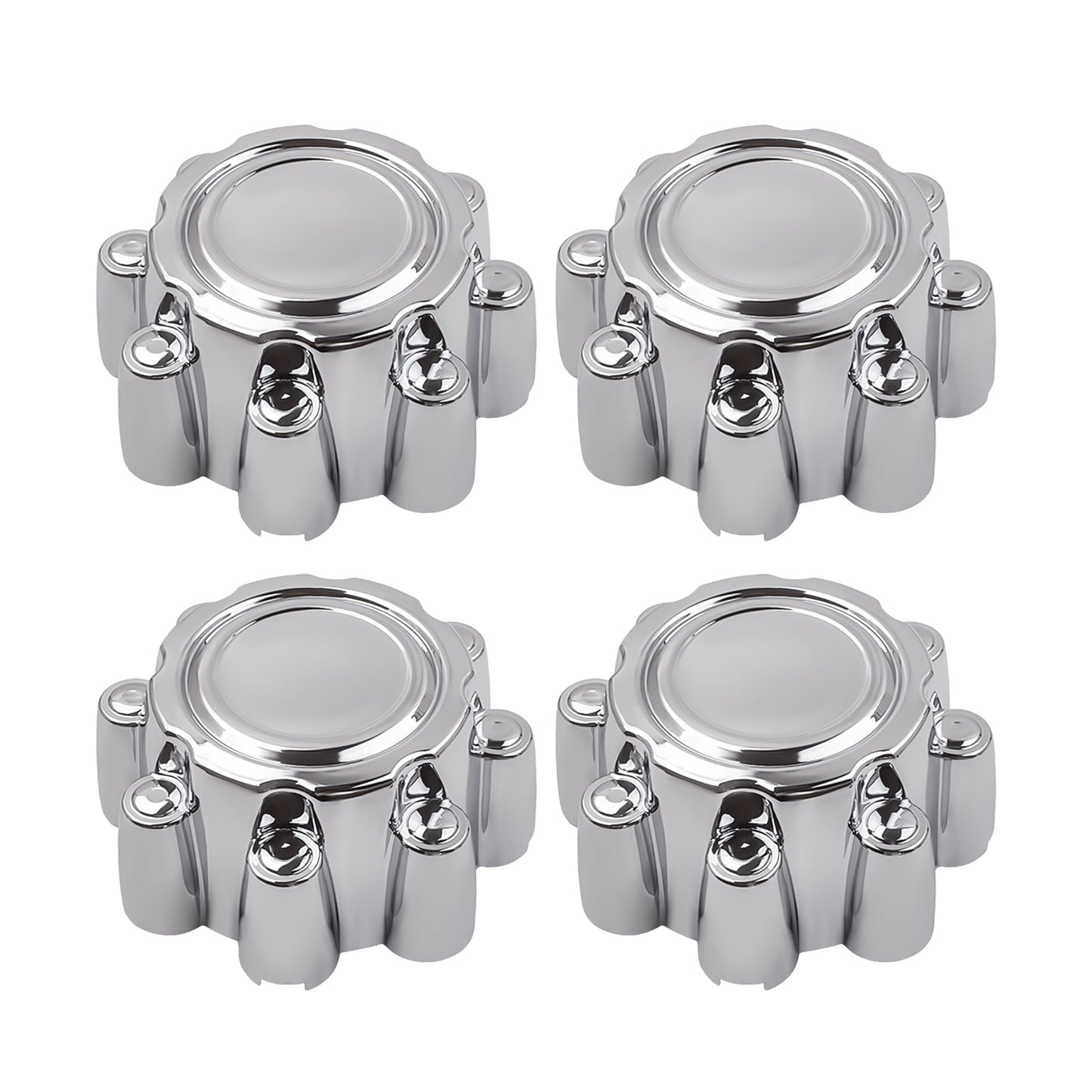 Compatible For Ford F250 F350 Excursion 1999-2005 Set of 4 Chrome 8 Lug Wheel Center Hub Caps