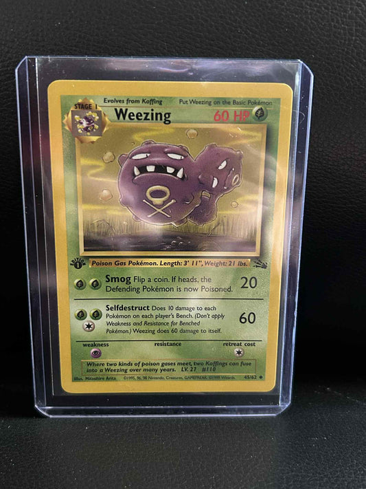 Weezing - 45/62 - Uncommon - 1st Edition  Fossil Pokemon