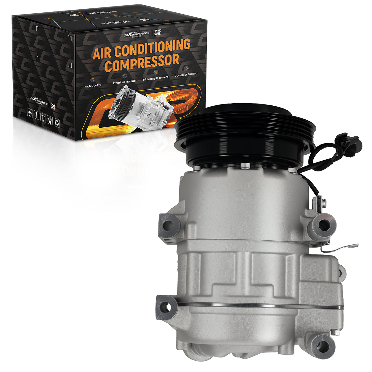 A/C Compressor with Clutch compatible For Hyundai Elantra L4 2.0L DOHC 2007-2012 VS16 Style