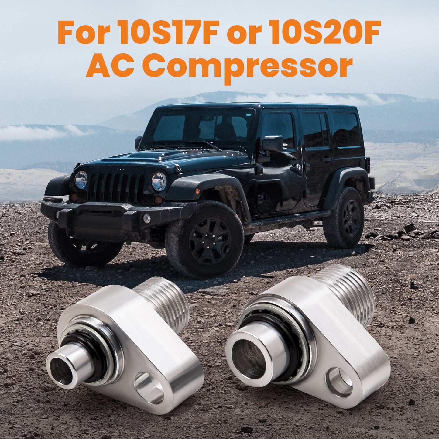 A/C compatible for AC Compressor Connector Fittings Set compatible for LS Engine Swap for 451-1106