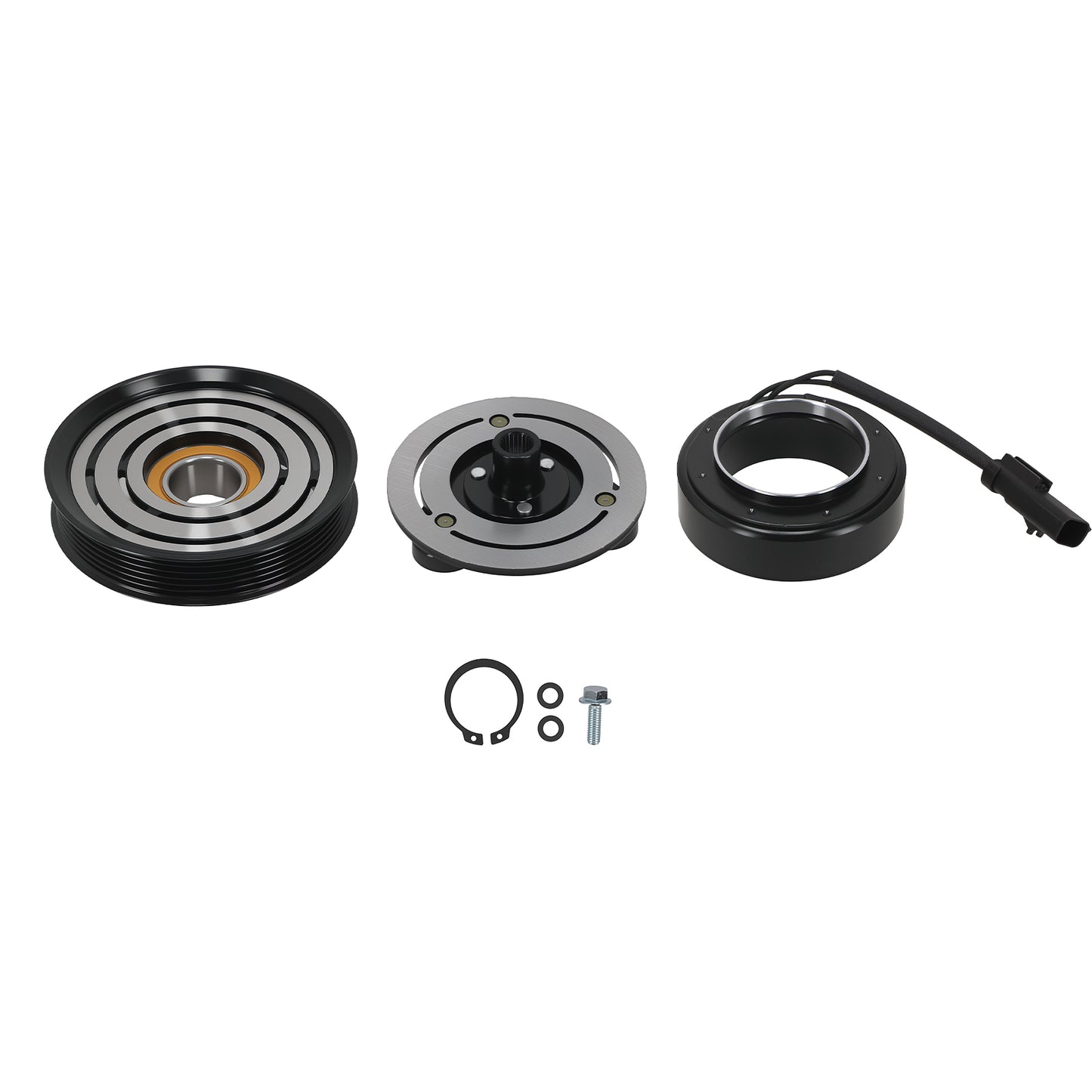 Compatible For AC Compressor Clutch Kit compatible For Jeep Liberty 3.7L 2006-2008 55111406AD 6 Pulleys