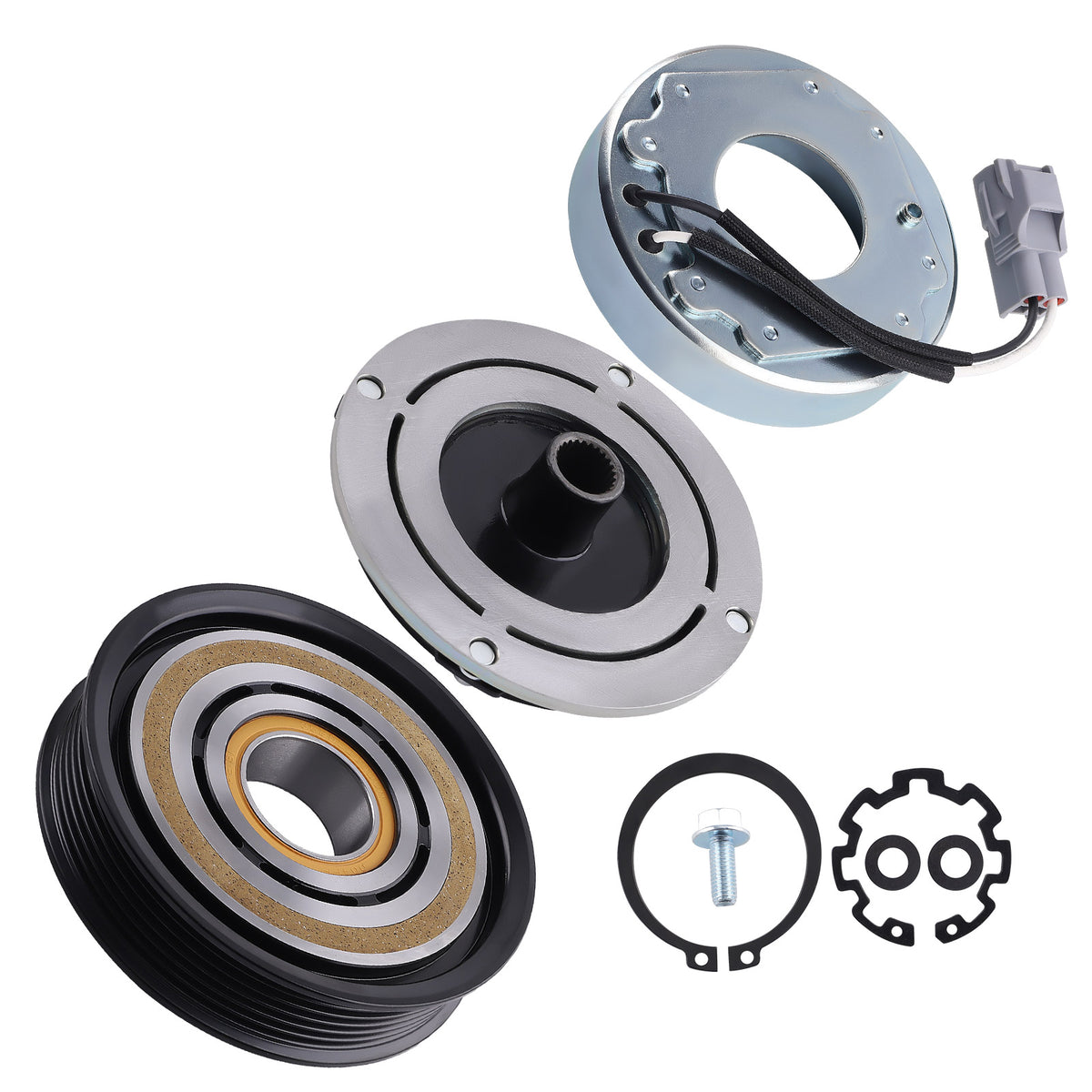 A/C Compressor Clutch Kit compatible For RAM 1500 3.65.7 Liter Engine 14-18 68140664AC