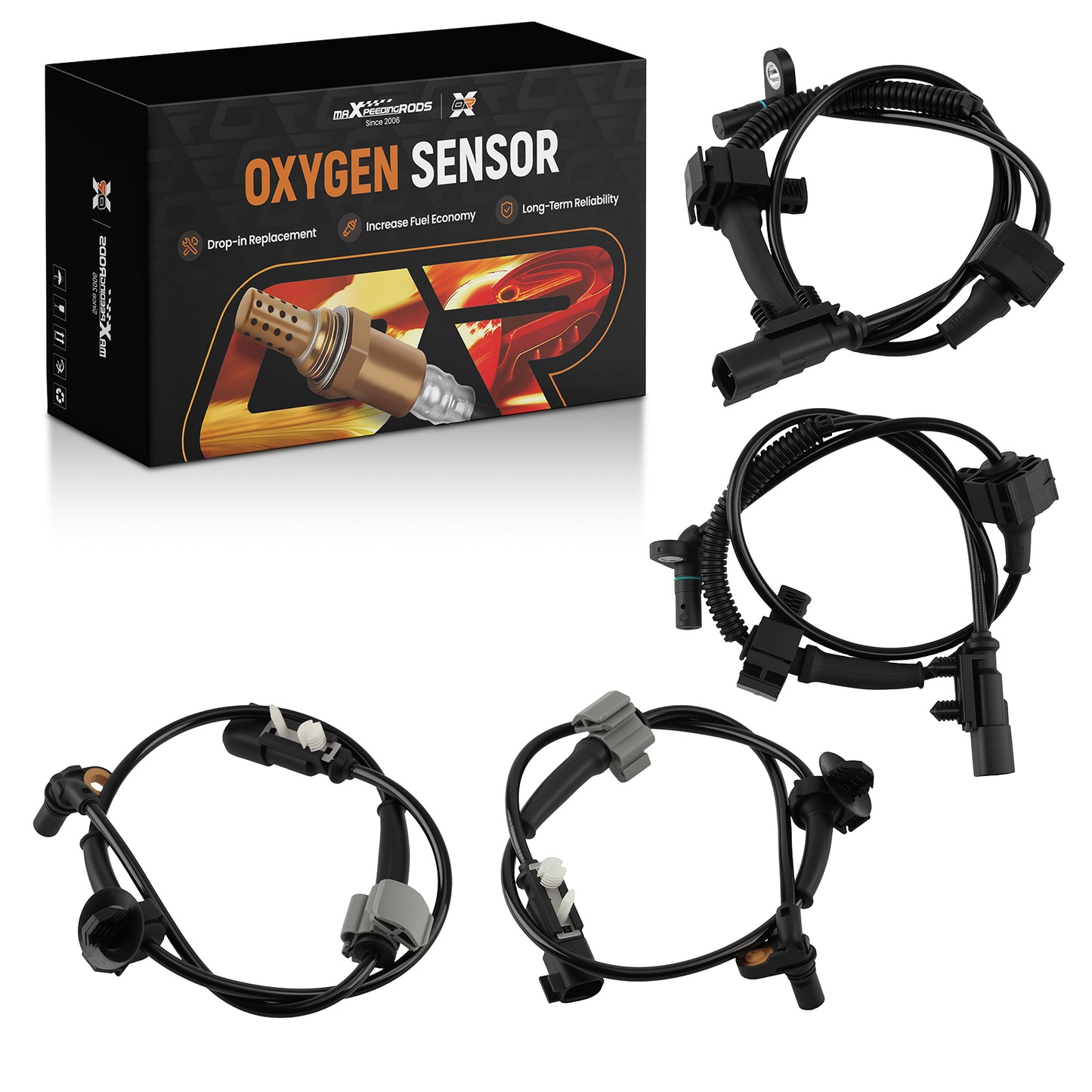 4XFront Rear ABS Wheel Speed Sensor compatible For Chevrolet Silverado 1500 compatible For Tahoe GMC