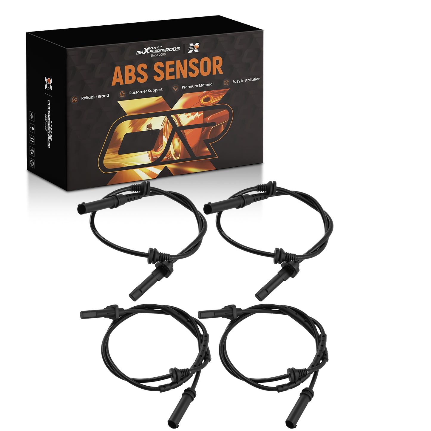 4Pcs ABS Speed Sensor Front Left Right Rear compatible For BMW X5 F15 X6 E71 34526771776