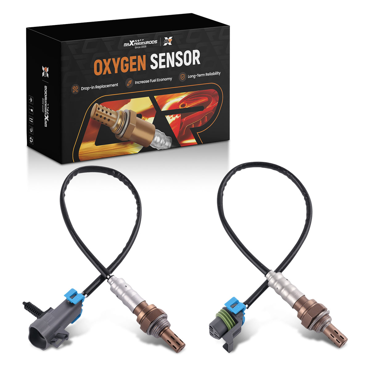 Set of 2 O2 Sensors Up+Down compatible For Isuzu Ascender/Compatible For Saab 9-7X 4.2L L6 07-09 234-4331