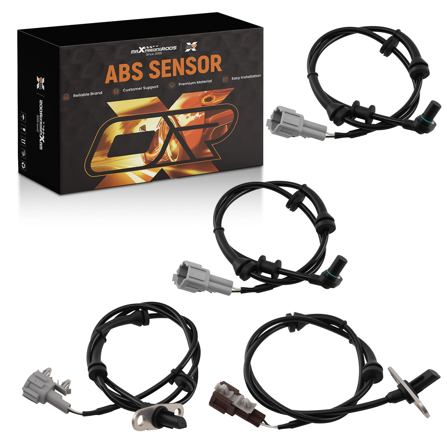 Rear Front Right Left 4 ABS Wheel Speed Sensor compatible For Nissan Xterra Auto 47900EA002