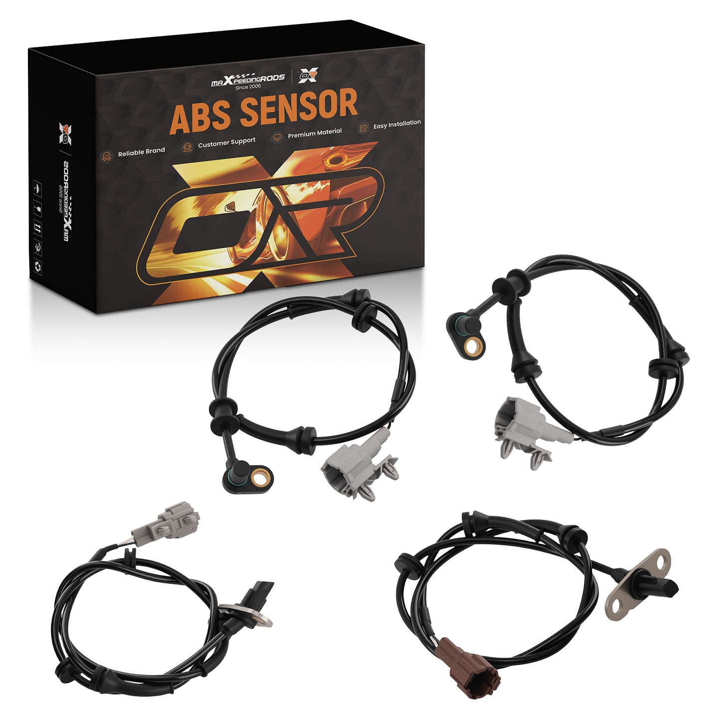 4X Front Rear Left Right ABS Wheel Speed Sensor compatible For Nissan Frontier 2.5L 4.0L