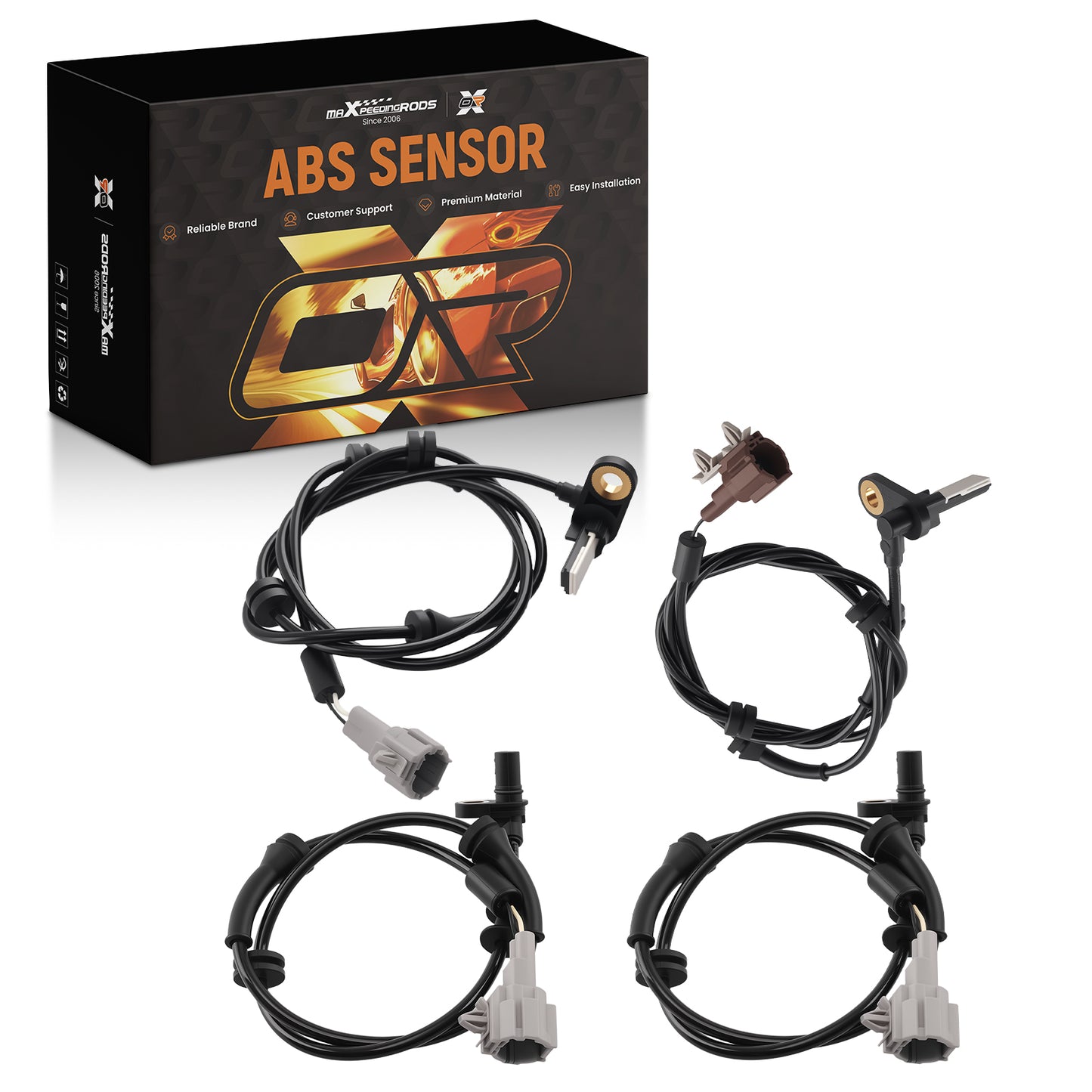 4 Pack ABS Speed Sensor compatible For Nissan TITAN 5.6L 2004-2007 479107S025 ALS638