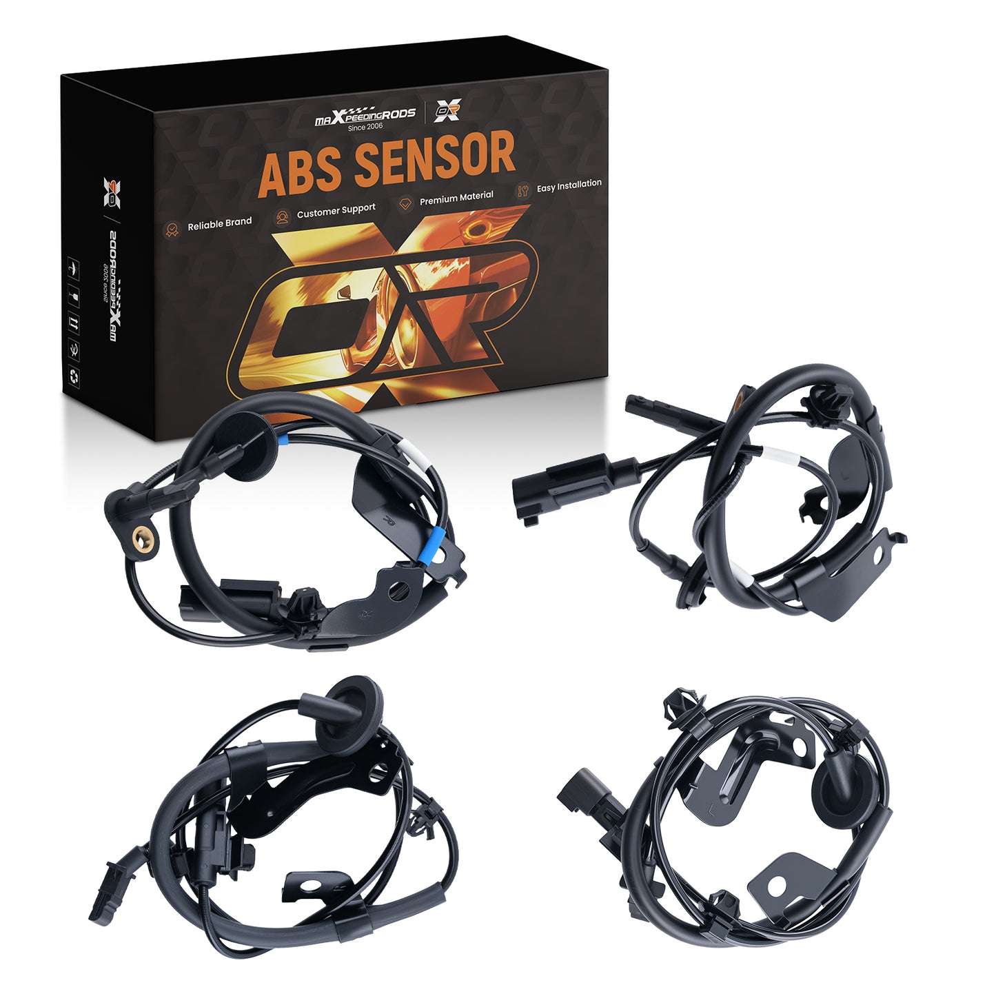 4PCS ABS Wheel Speed Sensor compatible For Mitsubishi Lancer Outlander Sport RVR 2006-2017
