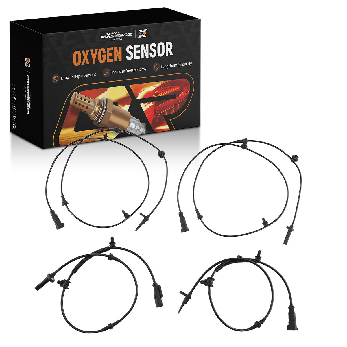 4Pcs ABS Wheel Speed Sensor compatible For Ford Explorer 2013-2019 Rear 5S13982 2ABS2860