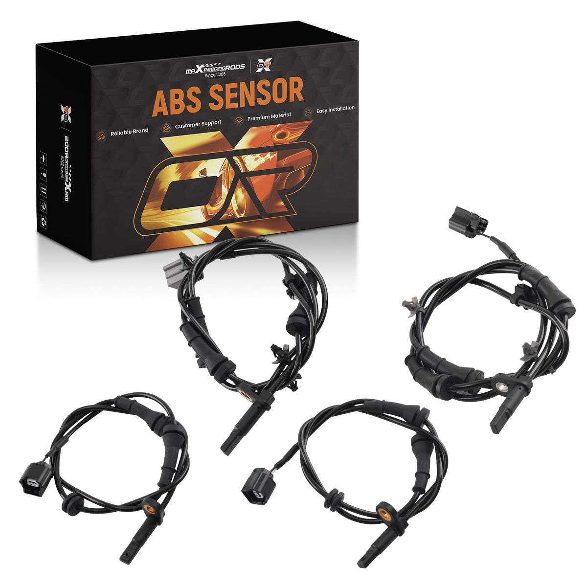 4PC ABS Speed Sensor Front Rear compatible For Nissan Murano 2015-2020  V6 47910-5AA0A Kit