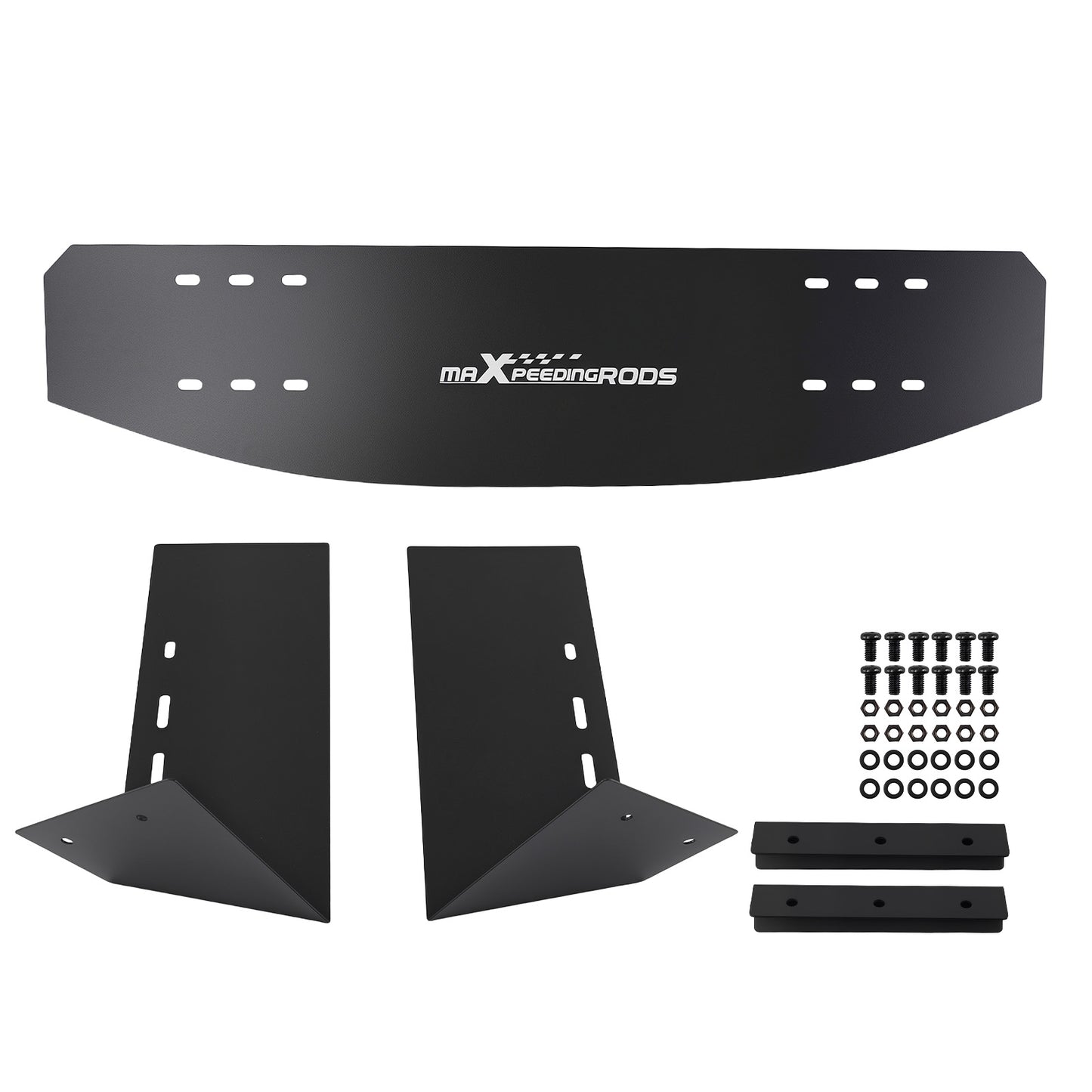 BLACK Aluminum Universal air guide plates For Turbo Intercooler Adjustable