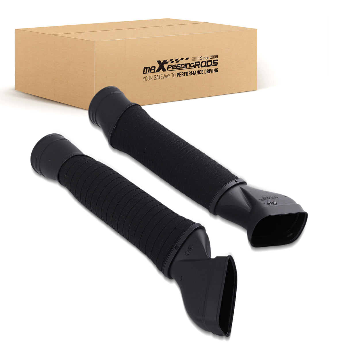 Air Duct Intake Hose Pair compatible For Mercedes S500 CL500 07-11 2730900282 2730900382