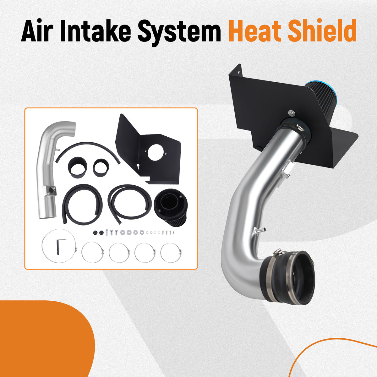Cold Air Intake Kit compatible For GMC Sierra Denali with 6.2L compatible For V8 Engine 2009-2013