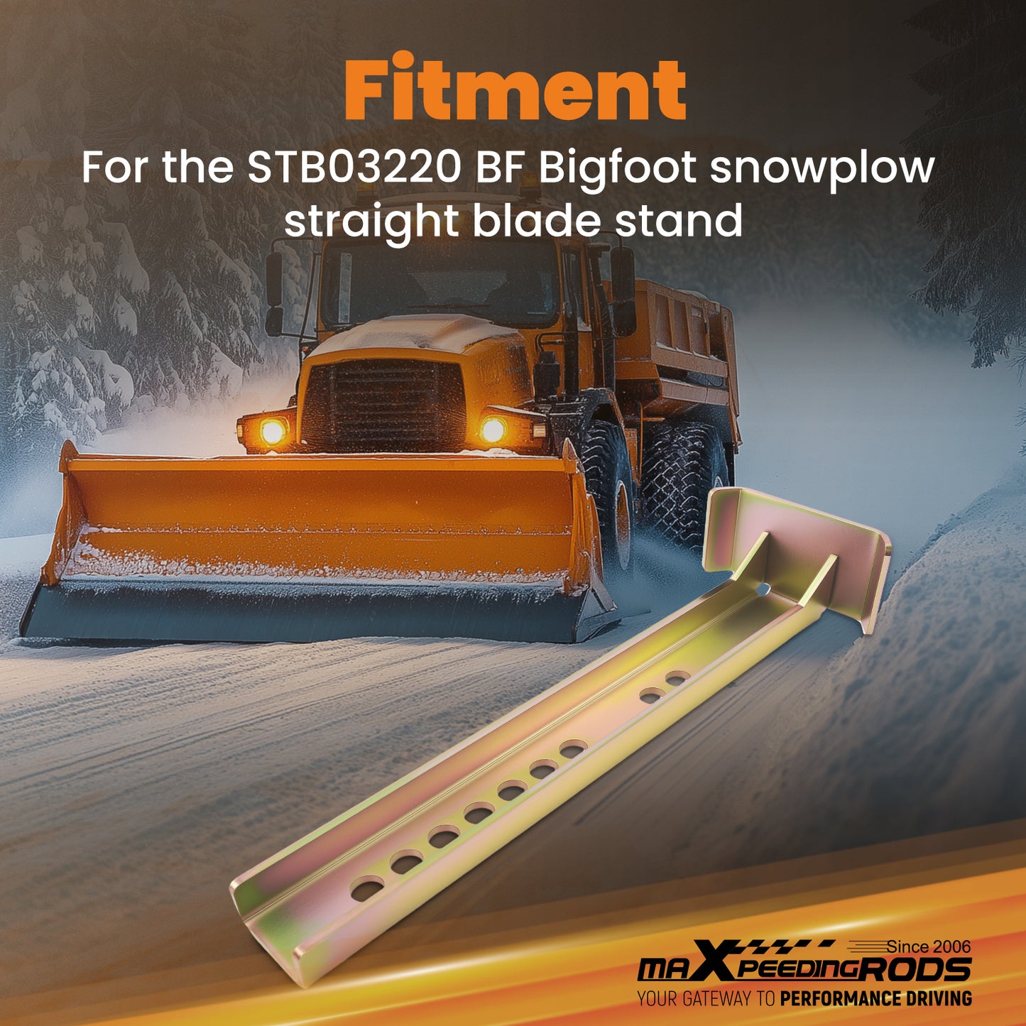 Boss Kickstand For RT3 Straight Blade Snow Plow STB03220 Steel Zinc Plated