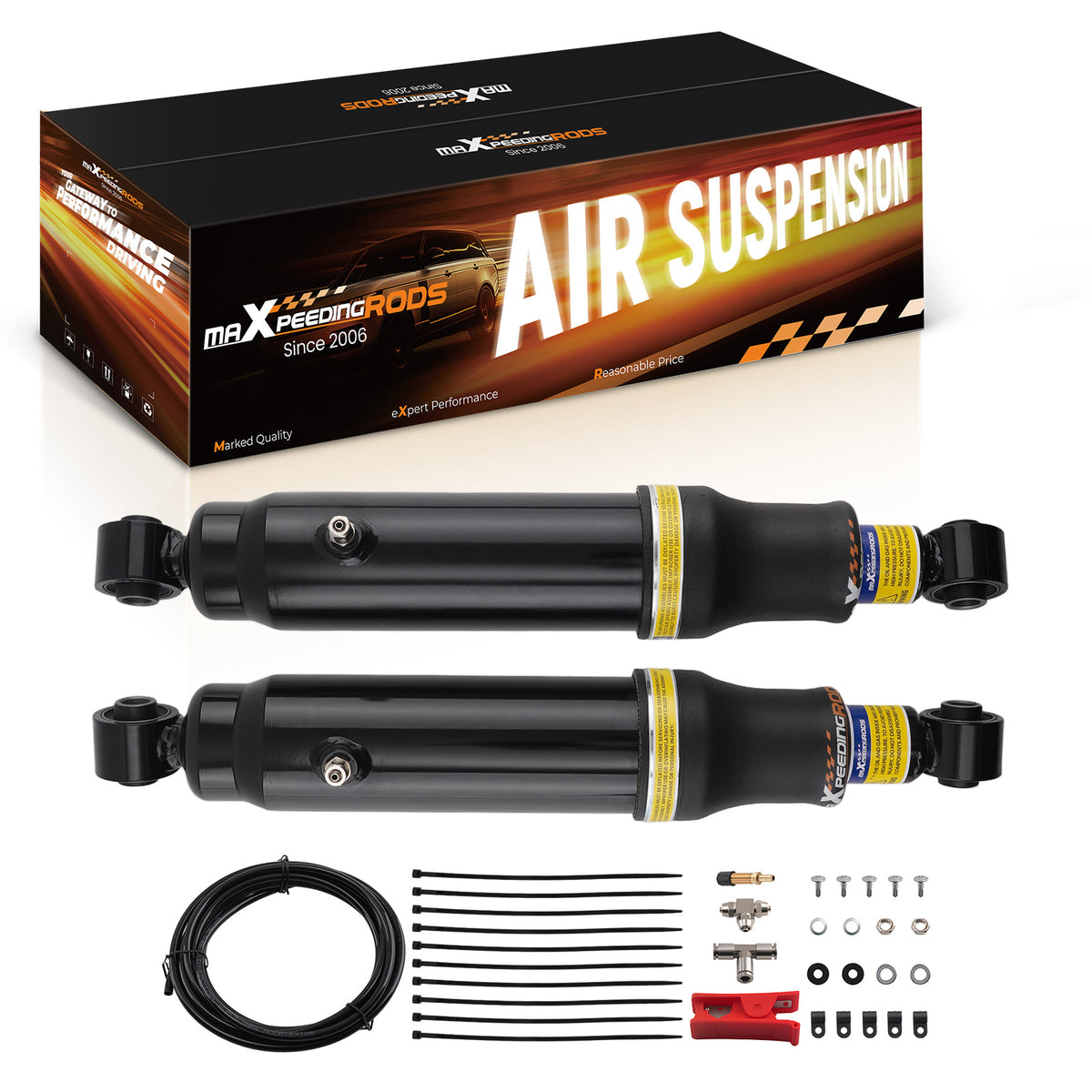 2x Rear Gas Shock Absorbers compatible For Chevrolet Silverado 1500 LD 2019