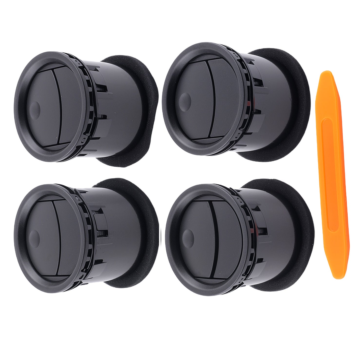 4Pcs compatible For AC Heater Air compatible For Vent/HVAC compatible For Vent Duct Black compatible For Ford F-150 2004-2008