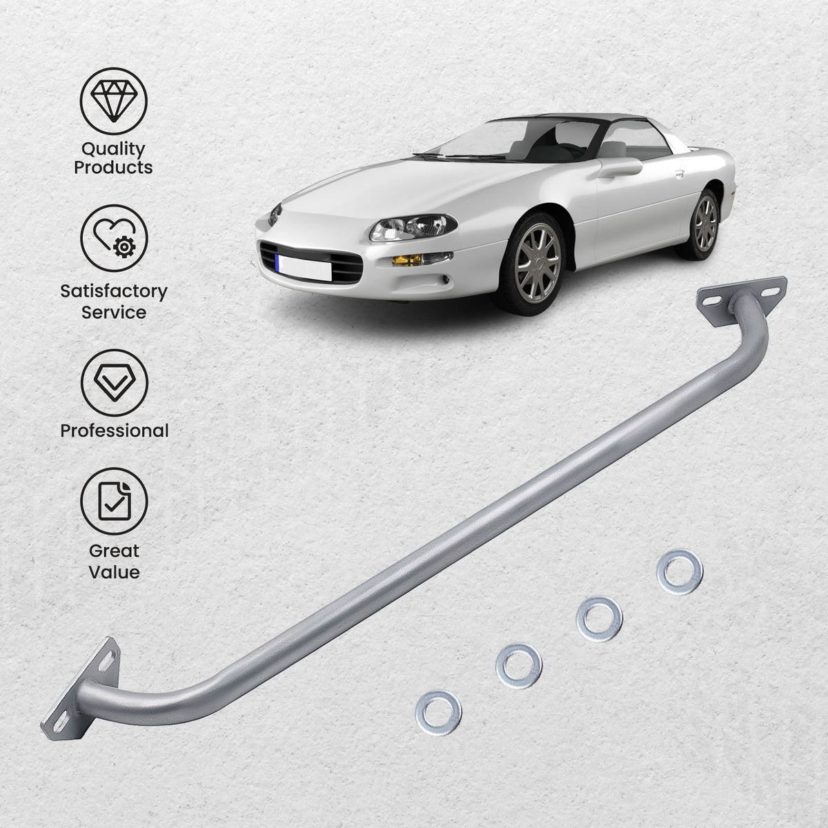 Heavy Duty Front Upper Strut Tower Bar compatible For Chevrolet Camaro F-BODY 1993-2002