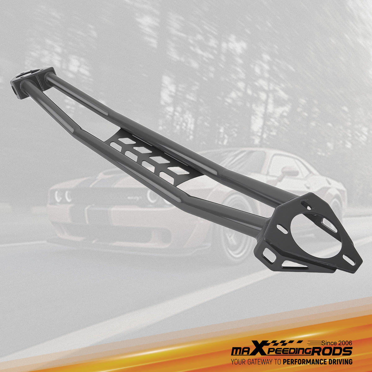 Front Strut Tower Bar Dual bar compatible For Dodge Challenger 2008-2023