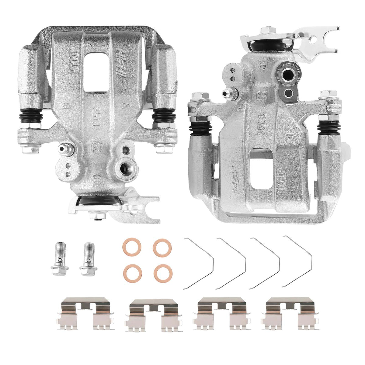 2X Rear Brake Caliper compatible For Acura TSX compatible For Honda Accord 19-B3358 19-B3359 2008-2012