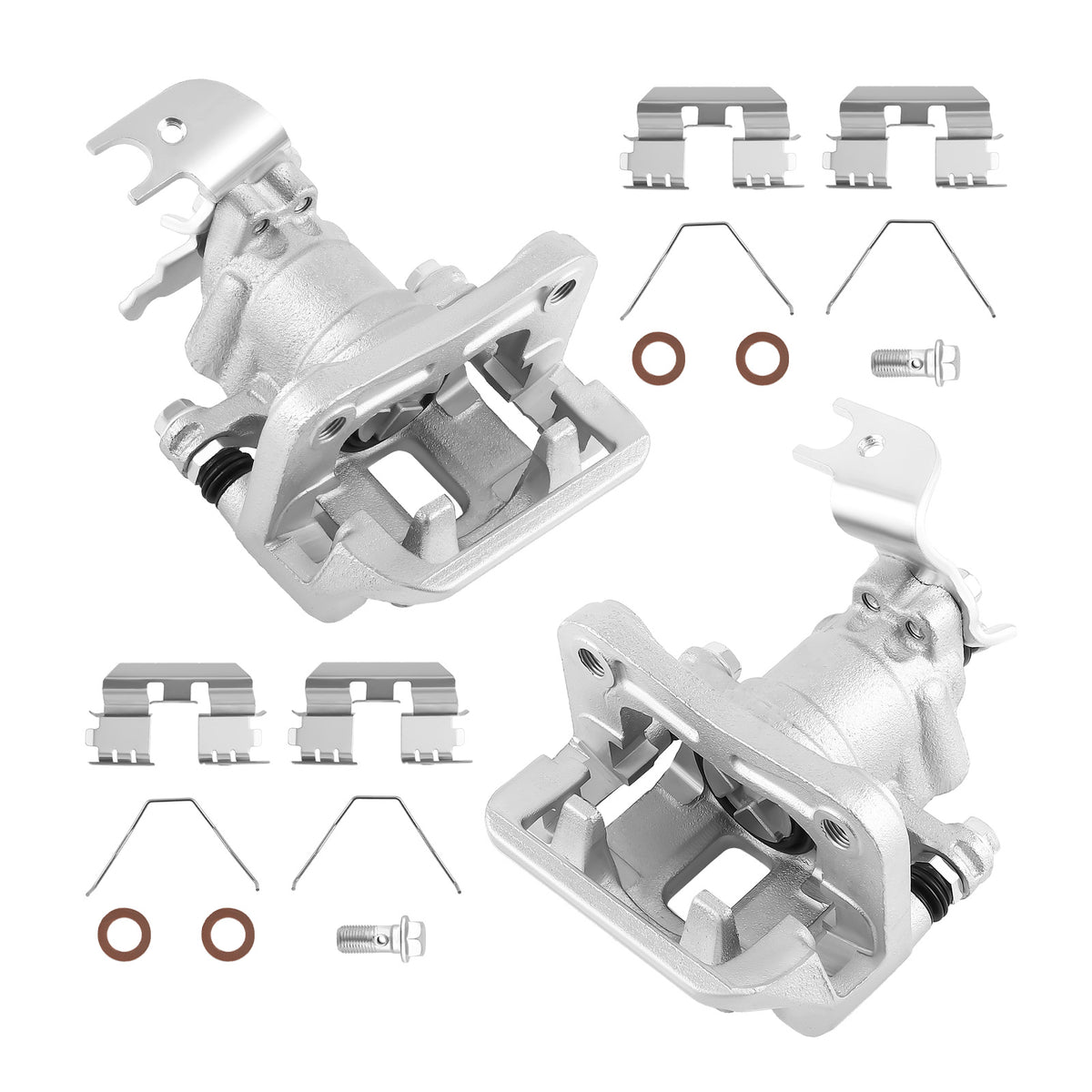 2X Rear Brake Caliper compatible For Acura TSX compatible For Honda Accord 19-B3358 19-B3359 2008-2012
