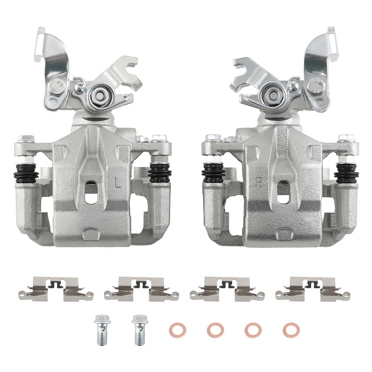 Brake Calipers Rear w/ Bracket Pair compatible For Lincoln MKZ 2007-2012 All Engine 18B5003