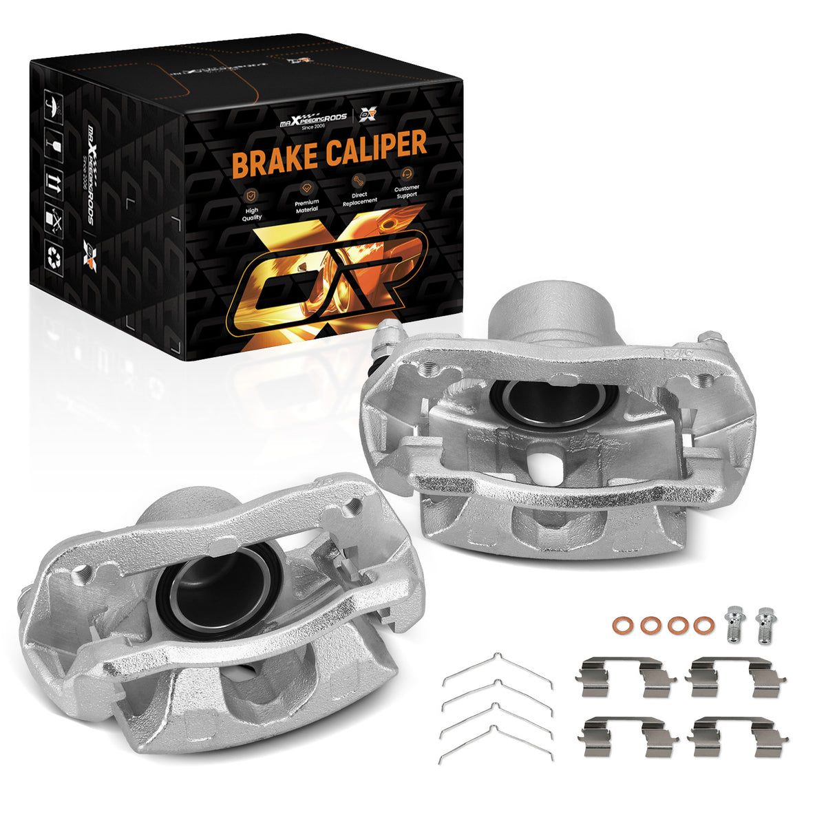 2x Pair Front Disc Brake Calipers compatible For Honda CR-V 2002-04 Element 2003-11 19B2663