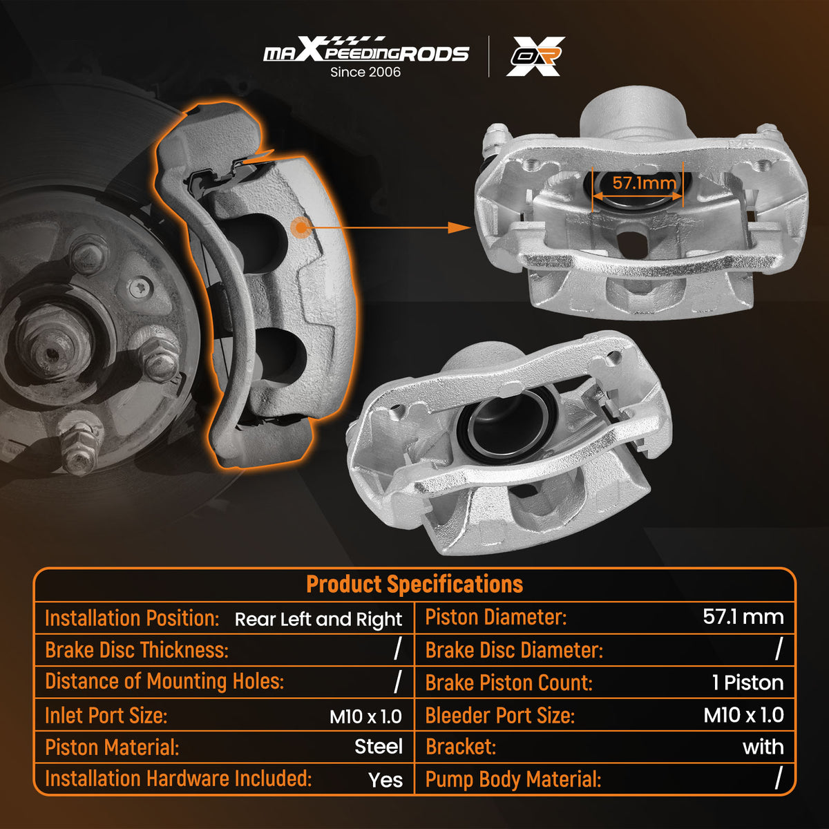 2x Pair Front Disc Brake Calipers compatible For Honda CR-V 2002-04 Element 2003-11 19B2663