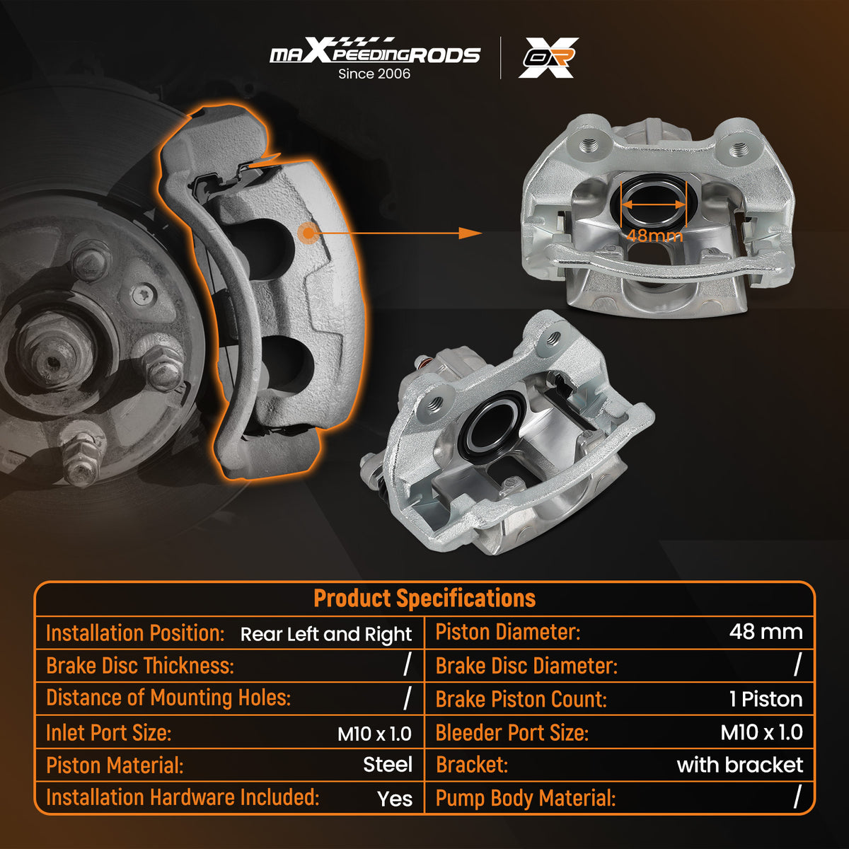 Rear Disc Brake Caliper compatible For Buick Enclave 2008-17 compatible For Cadillac XTS 2013-19 18-B5059