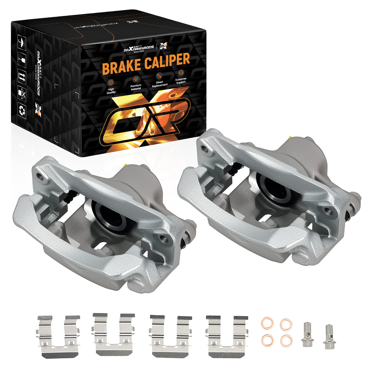 2x Rear LeftRight Brake Caliper w/ Bracket compatible For Subaru Legacy Outback 2010-2014