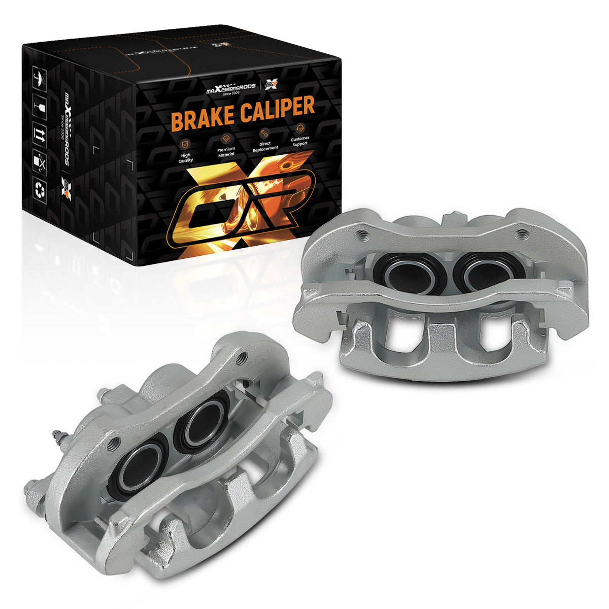 Disc Brake Caliper Set Front compatible For Chevrolet Impala 2006-2013 with Bracket 18B4988