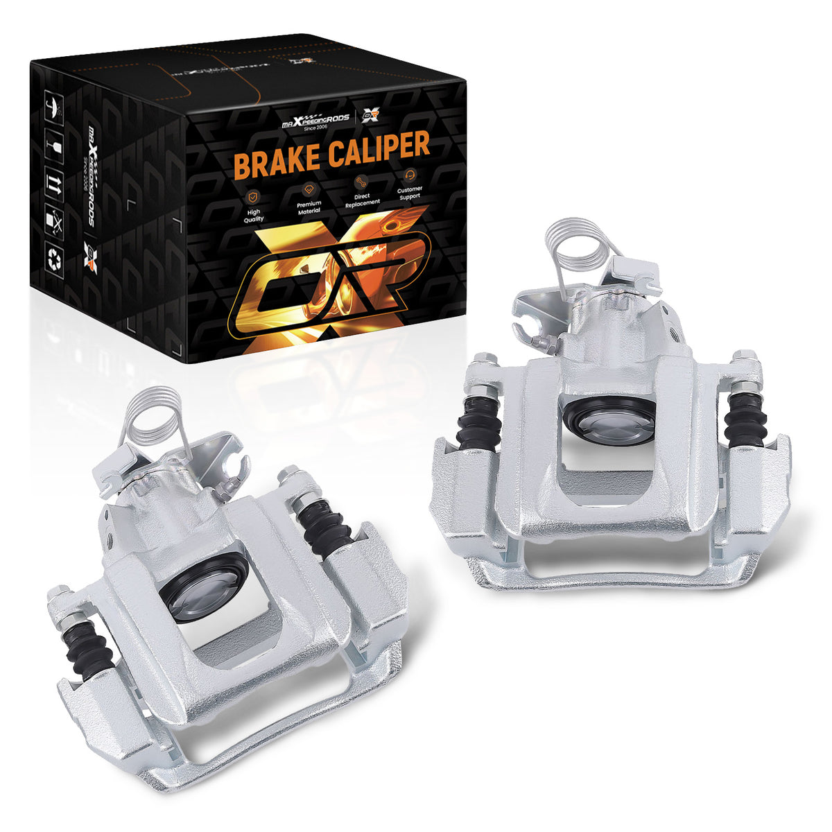 2x Rear Left Right Brake Caliper Kit compatible For Ford Edge 2011-14 compatible For Lincoln MKX 2011-15