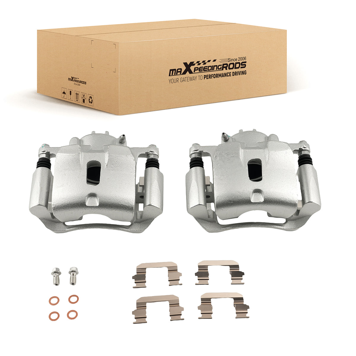 Front LeftRight Disc Brake Caliper with Bracket compatible For Honda Pilot 2003-2008