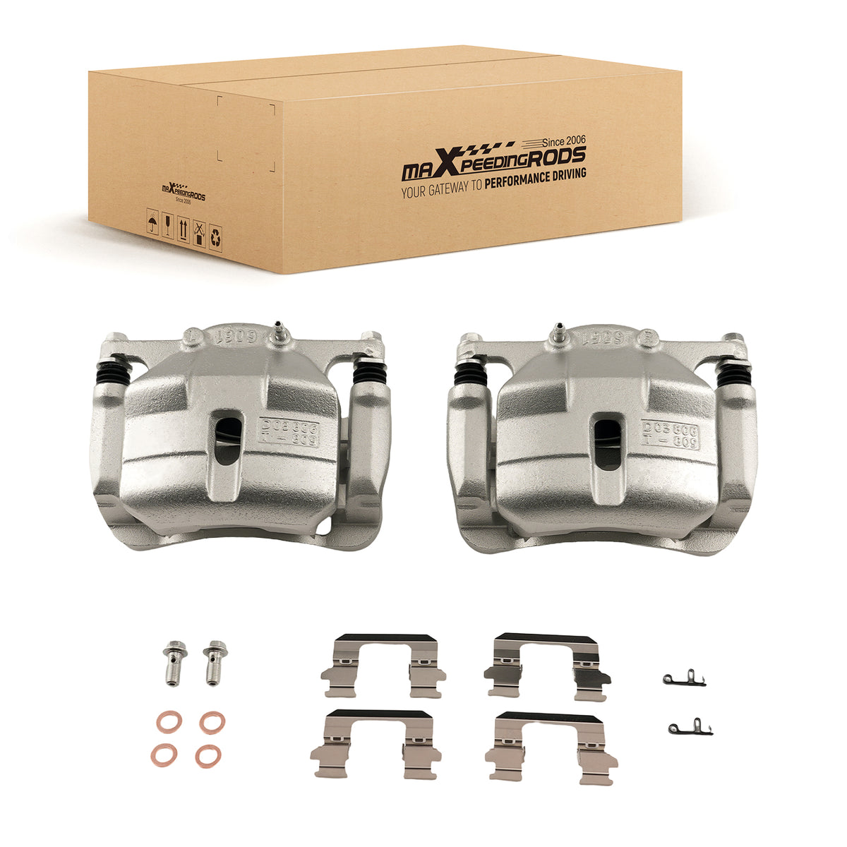 Front Left Right Disc Brake Calipers w/ Bracket Pair compatible For Nissan Rogue 2008-2013