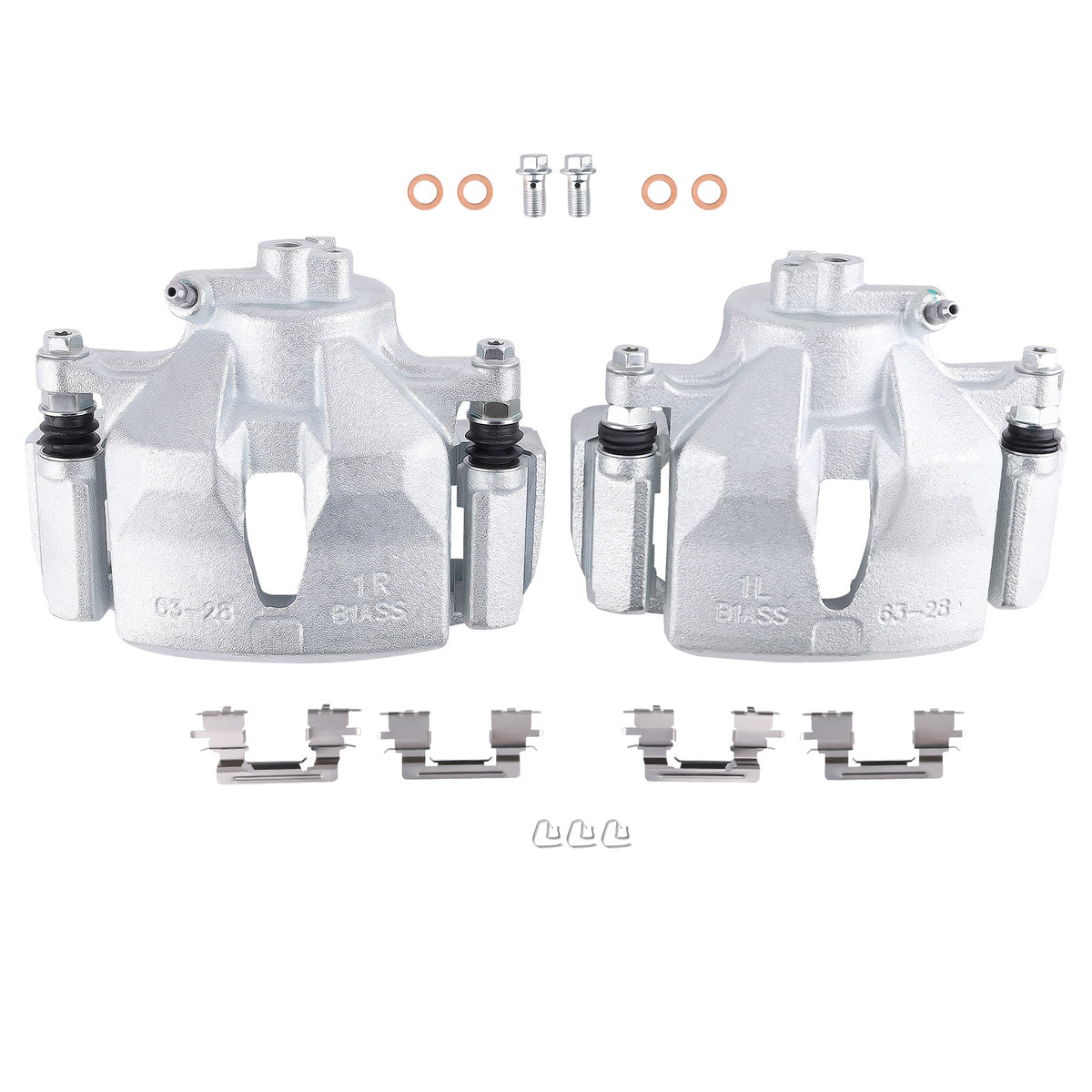 Front Brake Calipers with Bracket Pair 2 compatible For Toyota Sienna 2004-2010 19-B2714