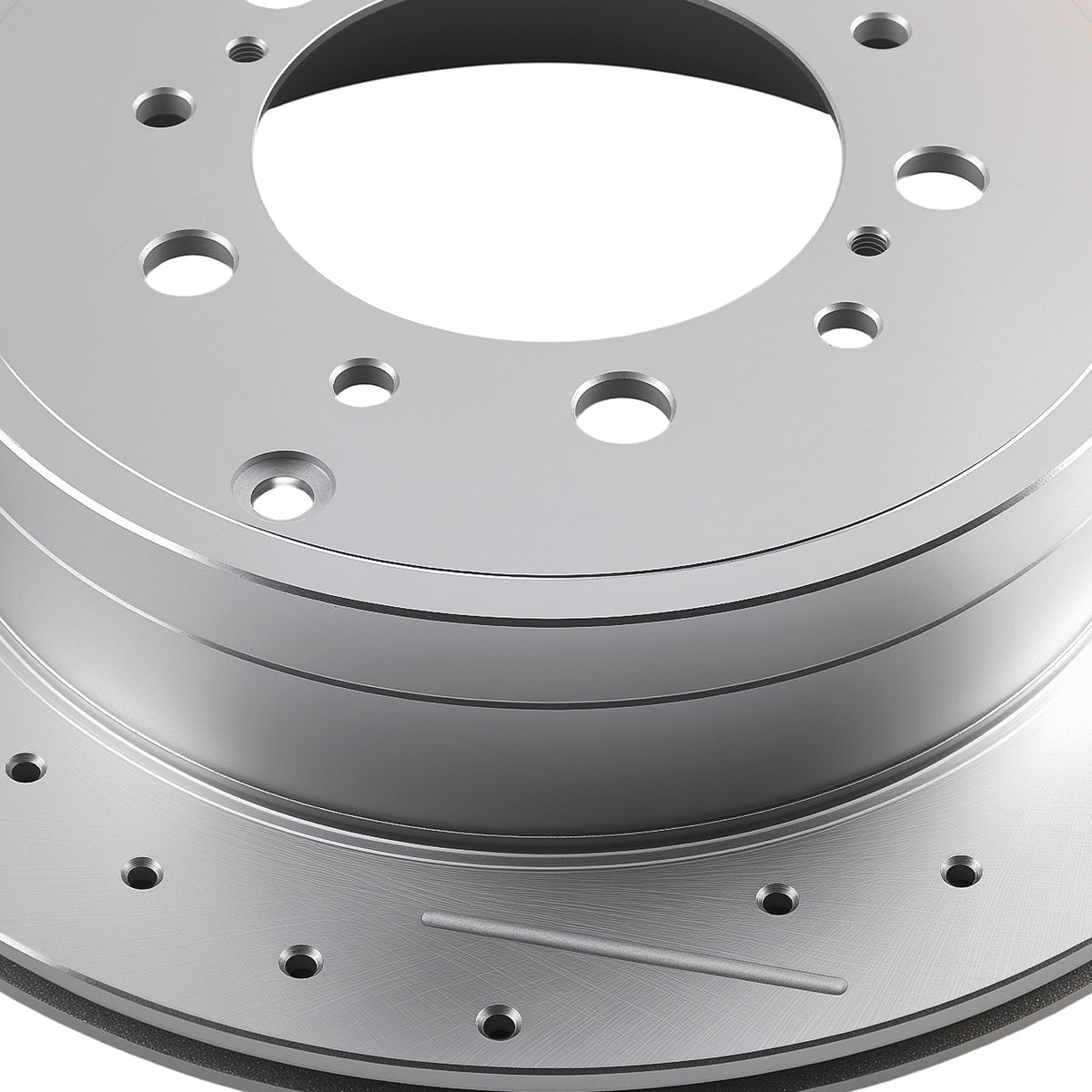 Rear LeftRight Brake Rotors Kit compatible For Lexus LX570 / Compatible For Toyota Sequoia 2008-2021