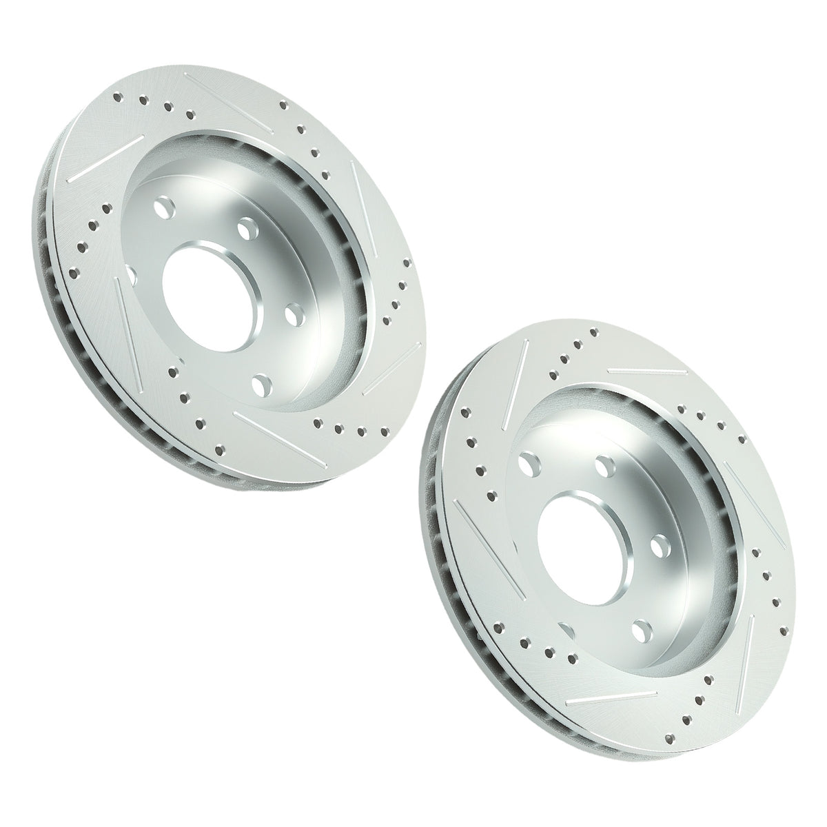Front DrilledSlotted Disc Brake Rotors compatible For Cadillac Escalade 2002-06 S-55054