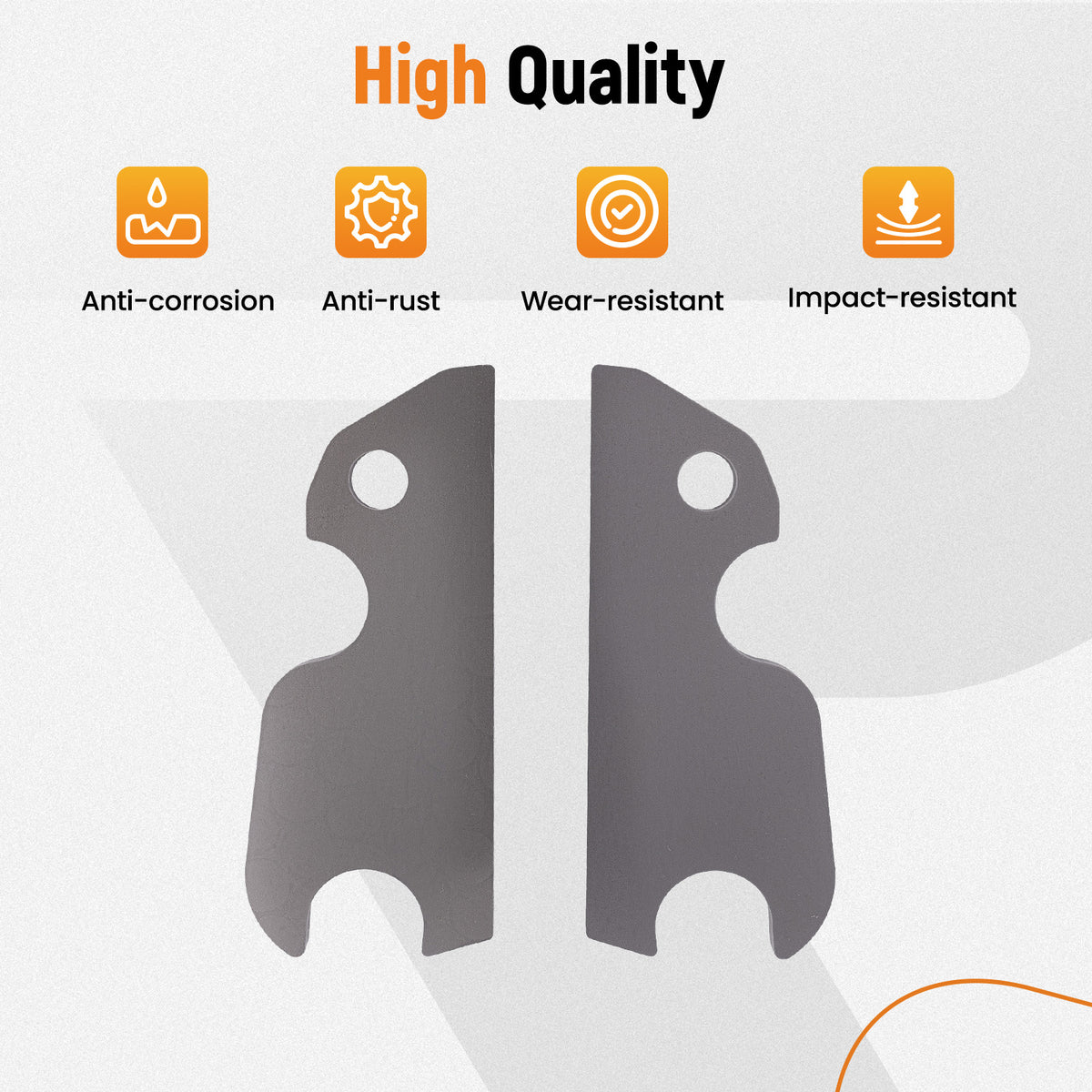 Construction Grade Bucket Ears compatible For Kubota U-55 KX057 KX191 Quick Attach Set