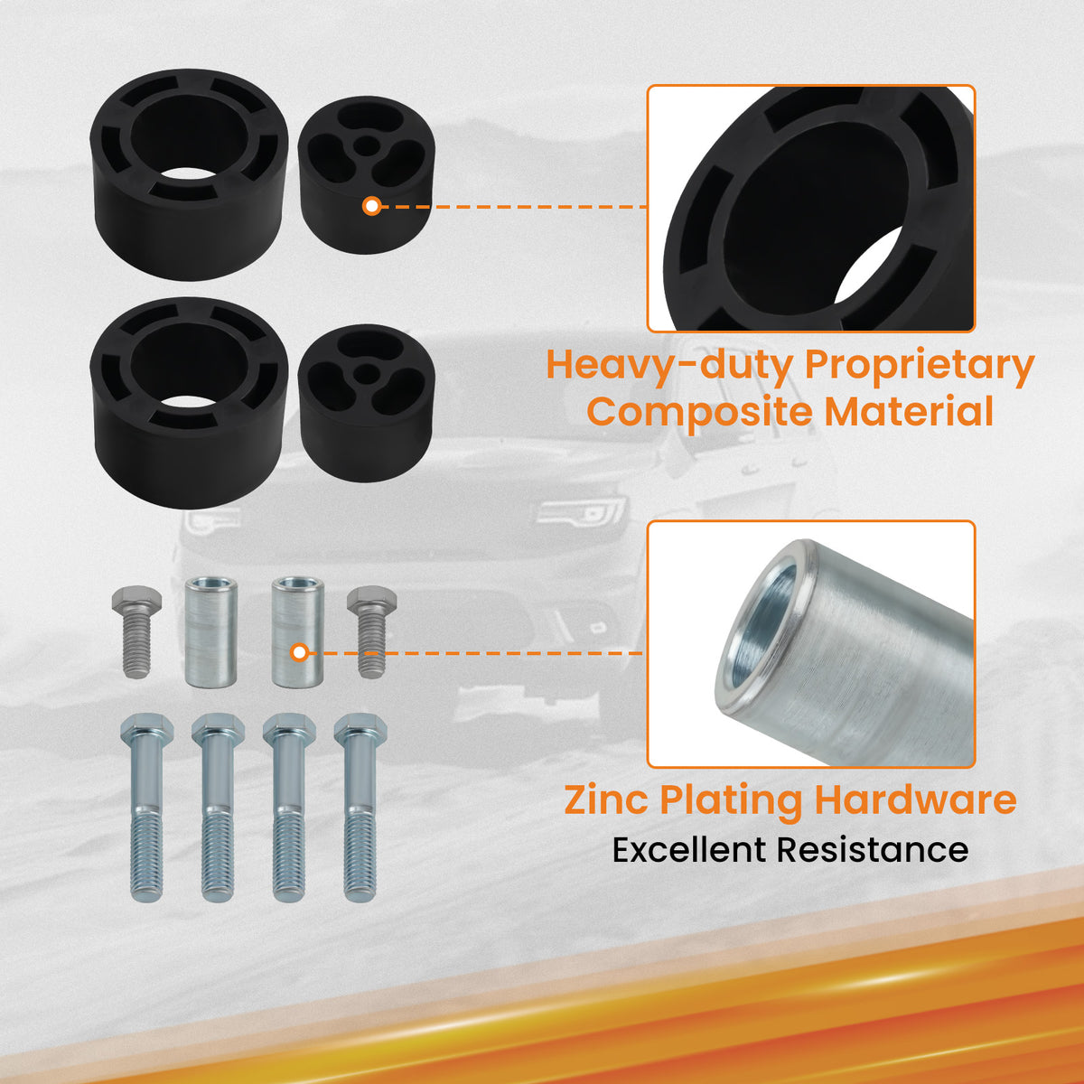 2.5 FrontLeveling Lift Kit compatible For Jeep Gladiator JT 4WD 2020 2021 2022