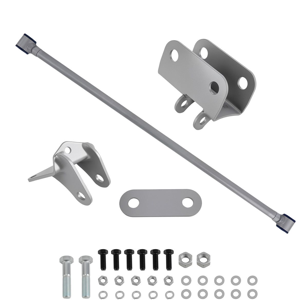 Compatible For Chevy C10 compatible For GMC Truck Silver Double Adjustable compatible For Panhard Trac Bar W/ Brackets