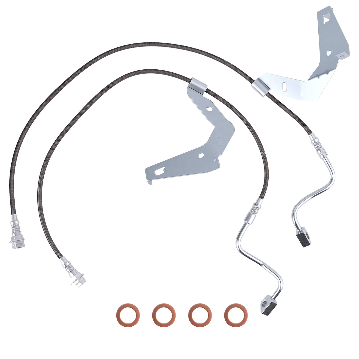 Extended Brake Lines Front compatible For Ford F-250 F-350 Super Duty 4WD 08-2016 4-6 Lift