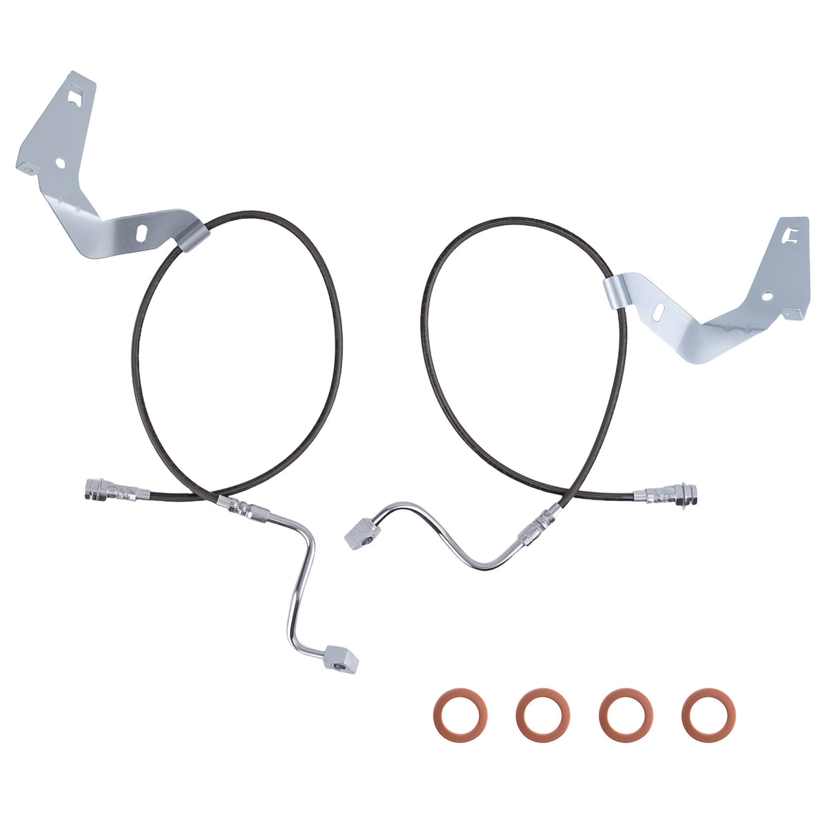 Extended Brake Lines Front compatible For Ford F-250 F-350 Super Duty 4WD 08-2016 4-6 Lift
